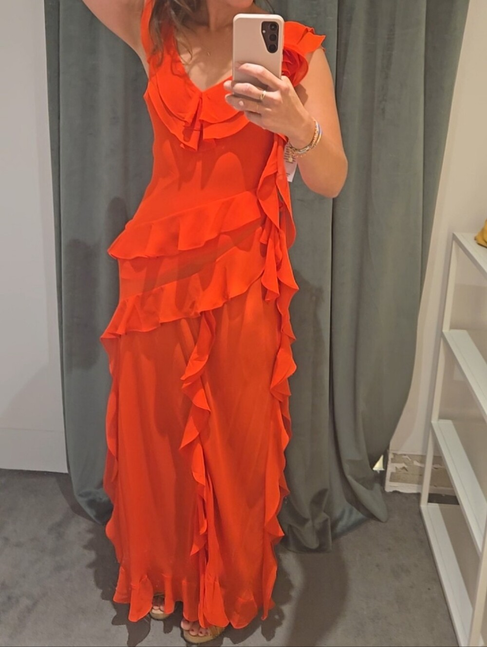 Ever New Red Ruffle Maxi Dress - Picture 5 of 6
